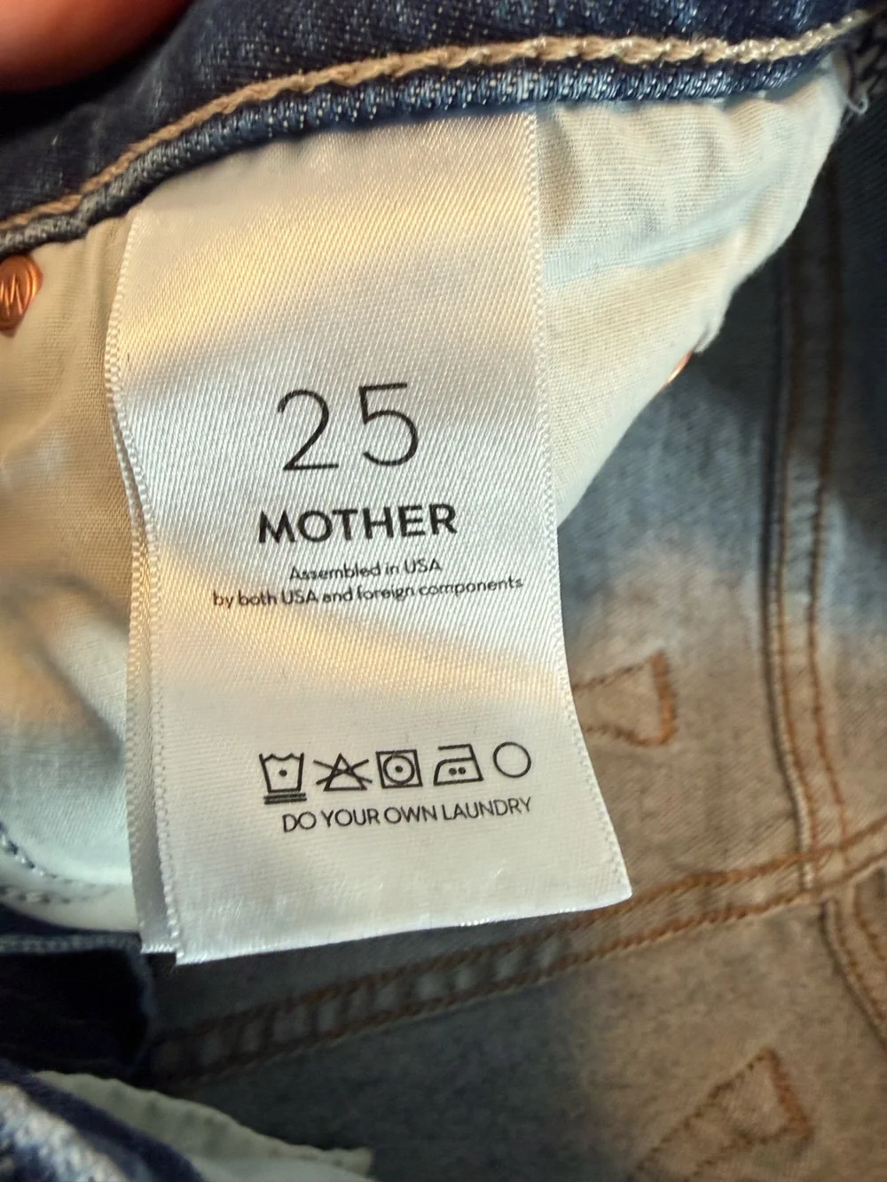 MOTHER Denim The Rascal Skimp Mid Rise Straight Leg Jeans Size 25